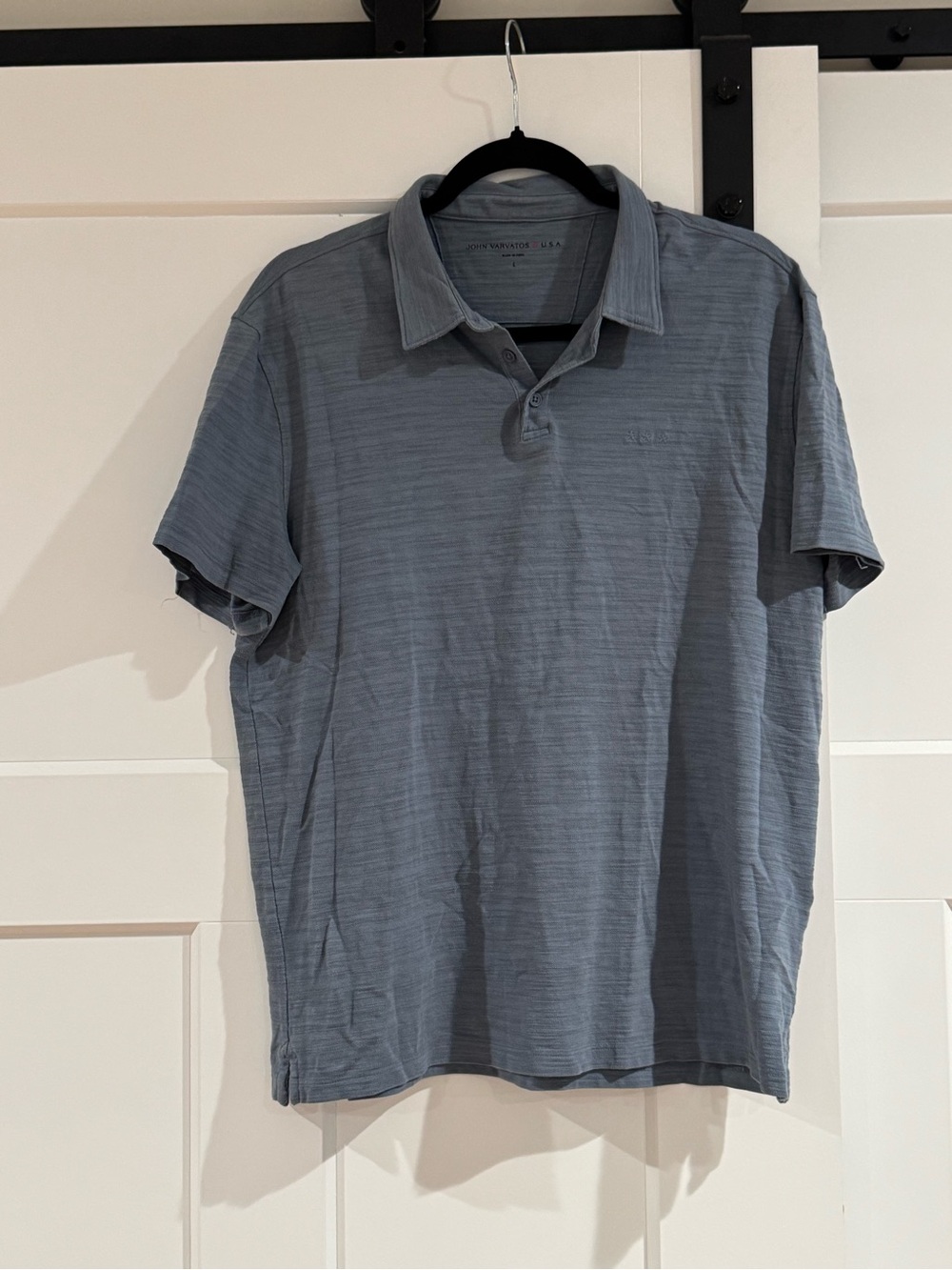 Men's Lightweight John Varvatos Polo in Slate Blue